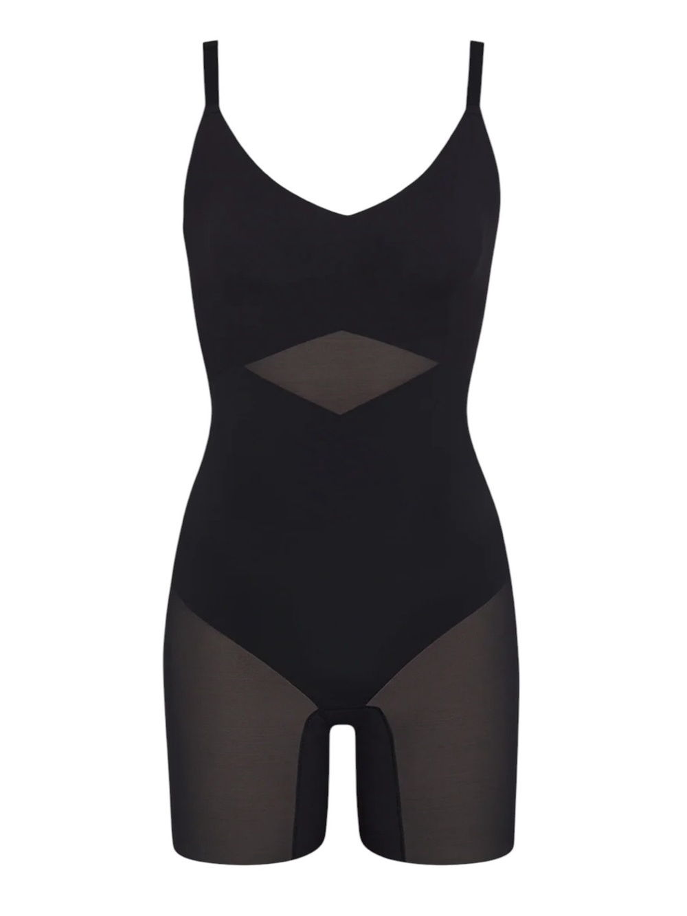 HoneyLove Mid Thigh Bodysuit Runway Black Shapewear 3X TPBS00010